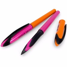Uni-Ball Air 0.5mm Rollerball Pink and Orange Barrel Black Ink Pack of 2