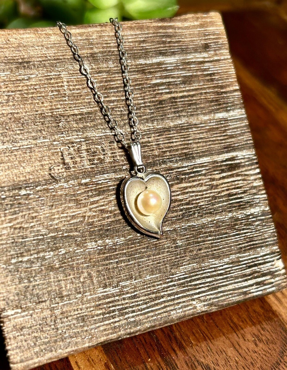 ネックレス・ペンダント VINTAGE HOLLYWOOD Quilting Heart Pearl Necklace BMR667 VINTAGE HOLLYWOOD Quilting Heart Pearl Necklace BMR667