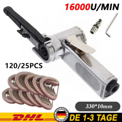10 Mm Druckluft-Bandschleifer Finger-Power-Feile Mit 25/120-teiligem Schleifband