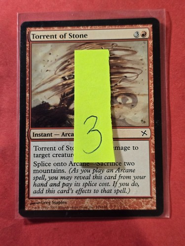 2005 Magic The Gathering Betrayers of Kamigawa #119 Torrent of Stone, C, NF, cd3 - Picture 3 of 3