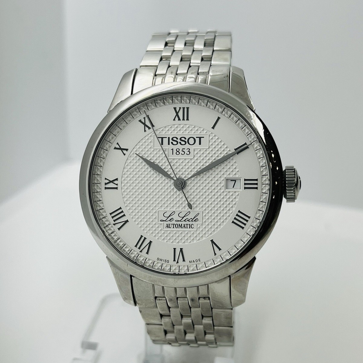 Tissot Le Locle Men's Automatic Silver Steel White Dial 39mm Watch