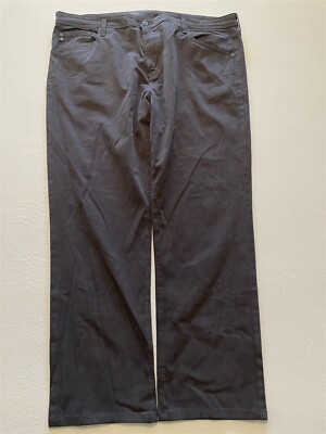 AG Adriano Goldschmied 40 x 34 Everett Slim Dark Gray Soft Touch Sateen Jeans
