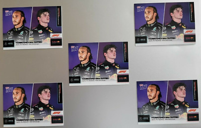 2021 Topps Now #78 F1 Lewis Hamilton/Max Verstappen Formula 1 - Five Cards