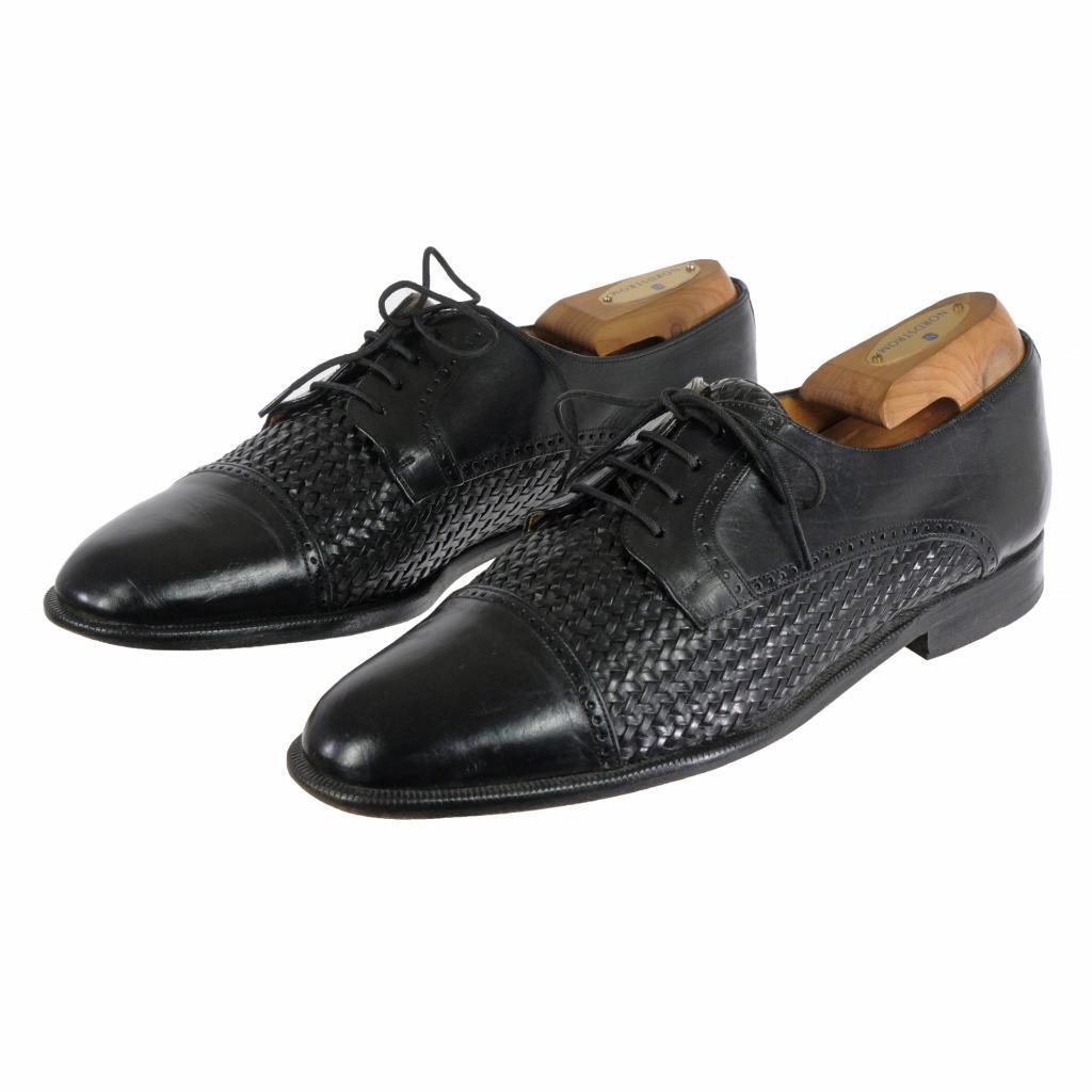 Mezlan Woven Leather Cancun Cap Toe Oxford Shoes in Black Size 8 1/2 M Mezlan Mens Cancun Oxford Dress Shoes Black | Mercari main image 2