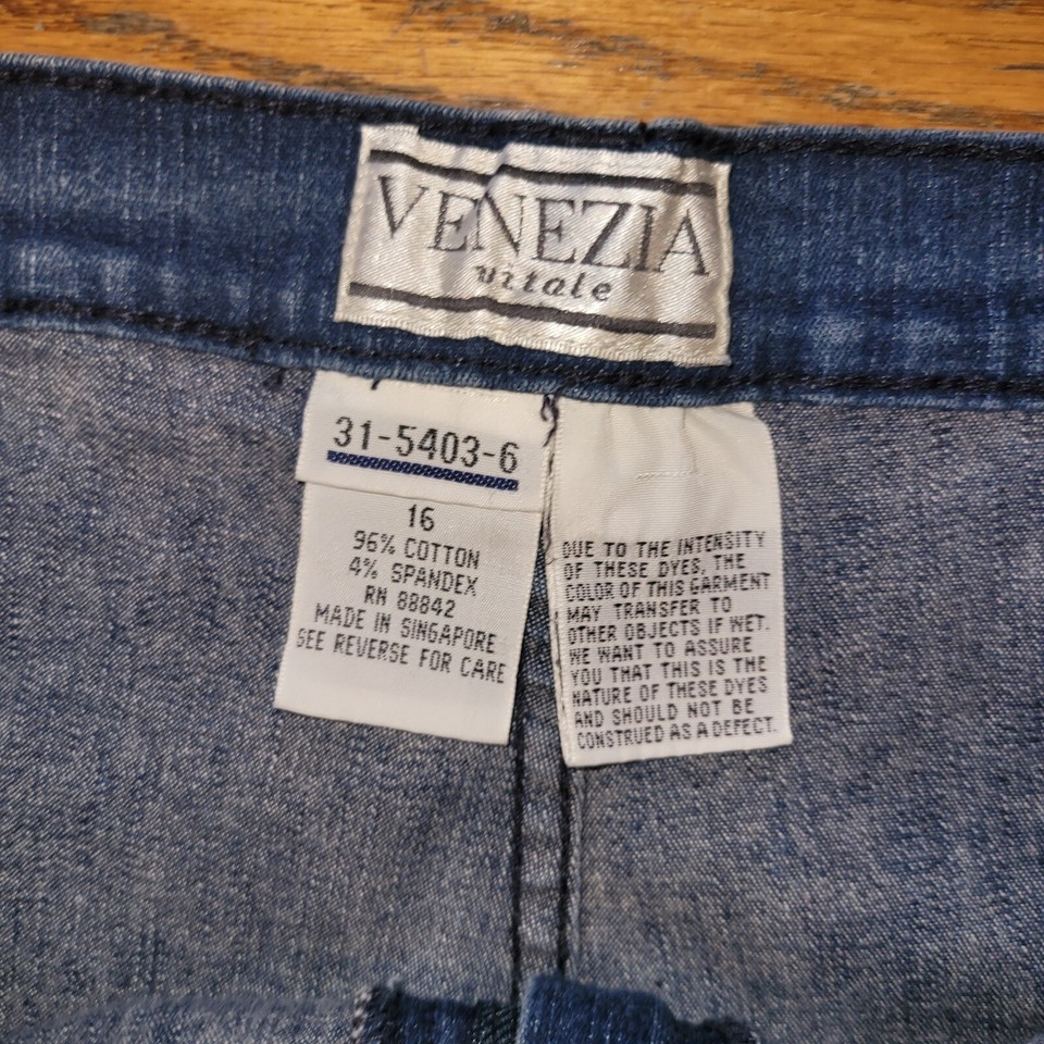 Vintage Venezia Vitale 2 Pocket Blue Jeans Stretch Women's 16 34" x 32