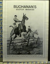 1915 Buchanans whisky escocés caballo ecuestre deporte salto J69