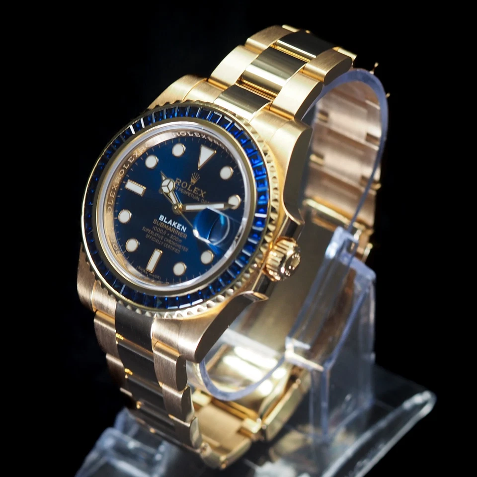 Blaken Rolex Oyster Perpetual Submariner с синим циферблатом и синим сапфировым ободком - Изображение 4 из 4
