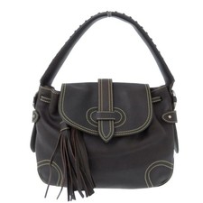 Bally BALLY Fringe STITCHING Semi Shoulder Bag One Shoulder Bag leather Brown