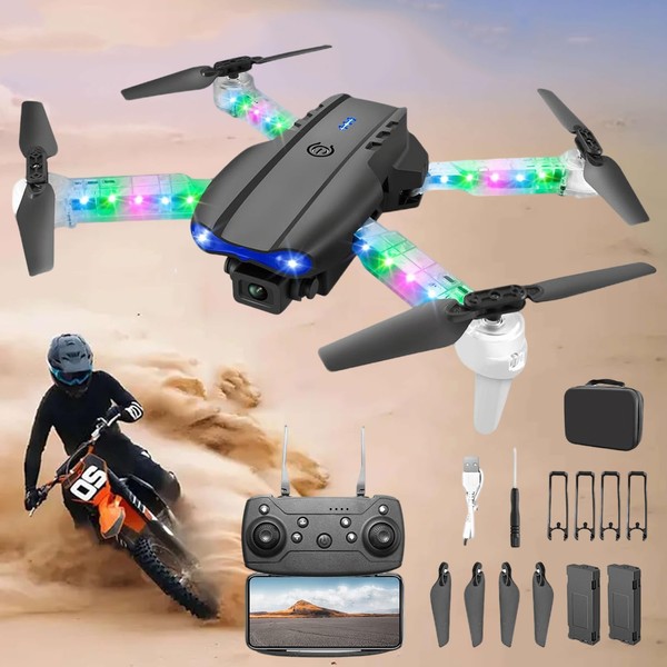 Mini Drone con Cámara HD Niños Control Remoto Drone RC Cuadricóptero Juguete
