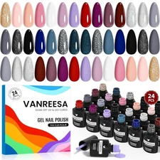 VANREESA 24 Pcs Gel Nail Polish Set, 21 Colors Charming Trends 