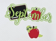 September Calendar Title. Scrapbook, Card making Paper Piecing