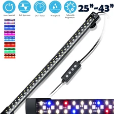 hygger 12 24 30 36 48" LED Multi Color Aquarium Fish Tank Light Bar Extendable
