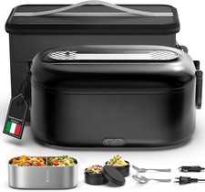 Scaldavivande Elettrico Portatile, 100 W Porta Pranzo Termico con Borsa Termica,
