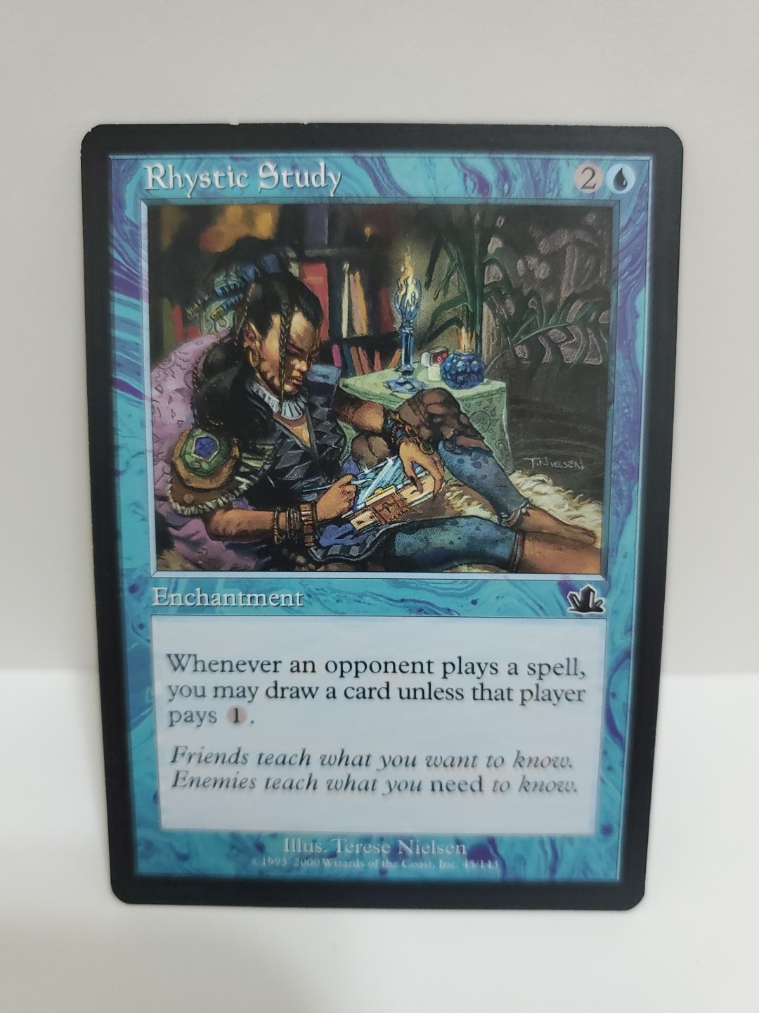 Rhystic Study Card MTG Prophecy Magic the Gathering Nice LP