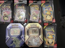 Pokemon Cards Sealed Pack Lot 2 Tins / 5 Blister Packs