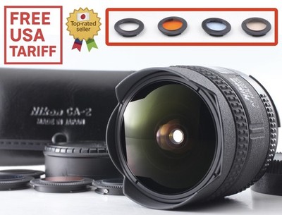 [Top MINT+++ w/ Color Filter x4 ] Nikon AF Fisheye Nikkor 16mm f2.8 D Lens JAPAN