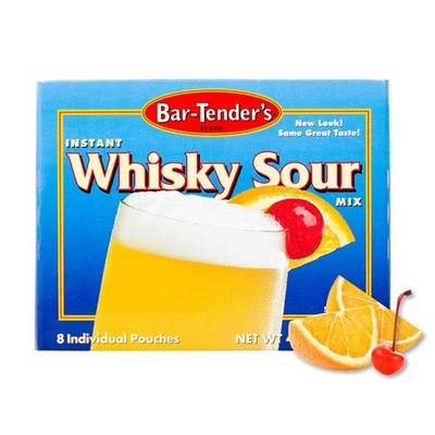 BarTenders Instant Whiskey Sour Cocktail Mix, Net Wt. 4.7 oz. 8 pouches