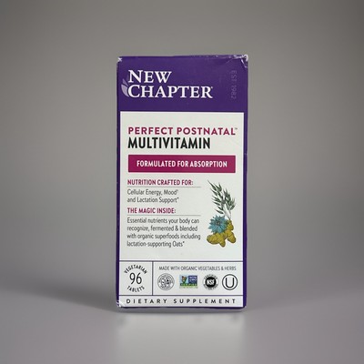 New Chapter Perfect Postnatal Multivitamin 96 Vegan Tablets. Expiration: 04/26