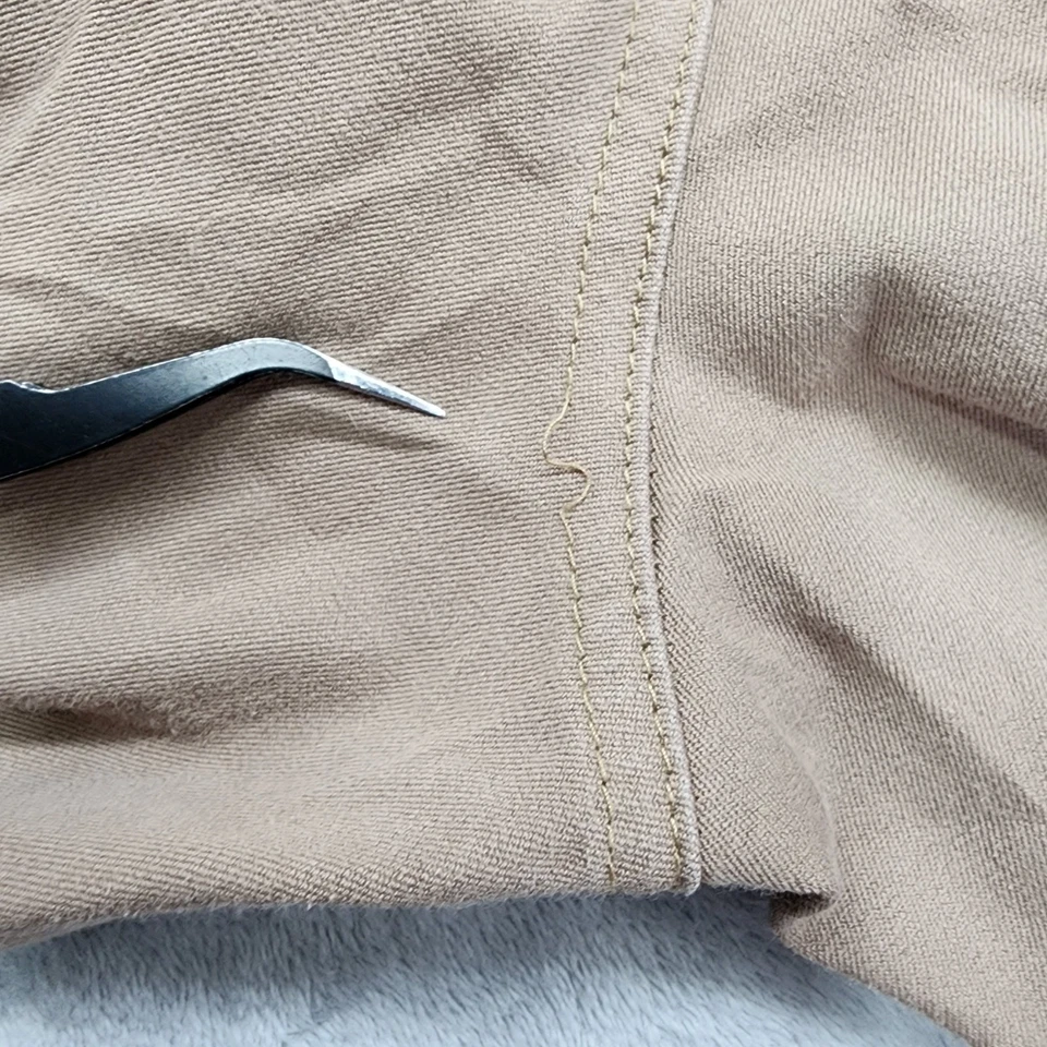 Pantalones chinos elásticos Gloria Vanderbilt para mujer 14 color caqui tostado tiro alto pierna recta Foto 4 de 4