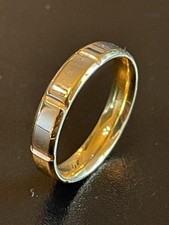 3mm Gold Silver Stainless Steel Couple Women Ring Band Jewelry