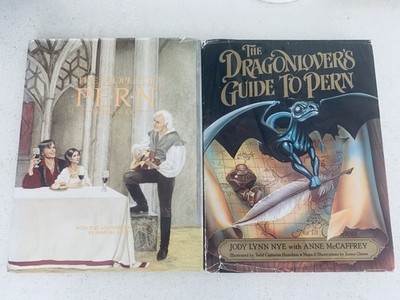 Dragon Lovers Guide to Pern & People Of Hardcover Lot Robin Wood Anne Mcaffrey