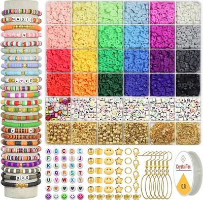Polymer Clay Beads kit set lot bracelet Jewelry Necklace beads earrings 6000+pcs