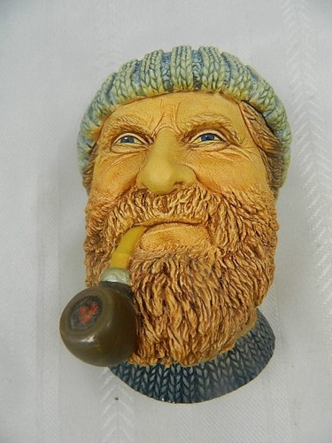 Vintage Bossons Fisherman 1990 Bossons England Chalkware Head, Wall Decor - Bild 1 von 9