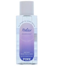 VICTORIA  S SECRET PINK RELAX MOODSCENTS BODY MIST SPRAY SPLASH 8.4 oz NEW