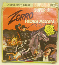 ZORRO RIDES AGAIN Super 8 United Arista Home Movies UA202 original box Film