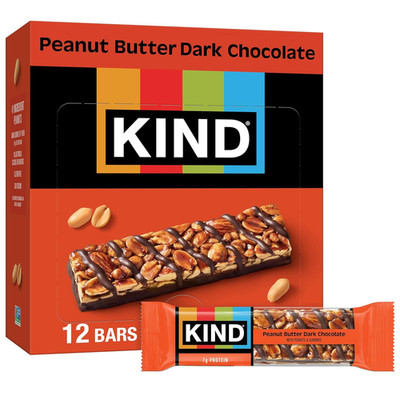 KIND Healthy Snacks Bars, Peanut Butter Dark Chocolate, Gluten Free, Low Sodium