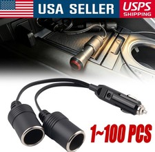 Dual Car Cigarette Lighter Splitter Charger Power Socket Adapter 12v Outlet Lot