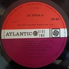 Led Zeppelin LP 3 UK Atlantic Plum Press NICE VINYL  & SUPERB AUDIO A7  B8