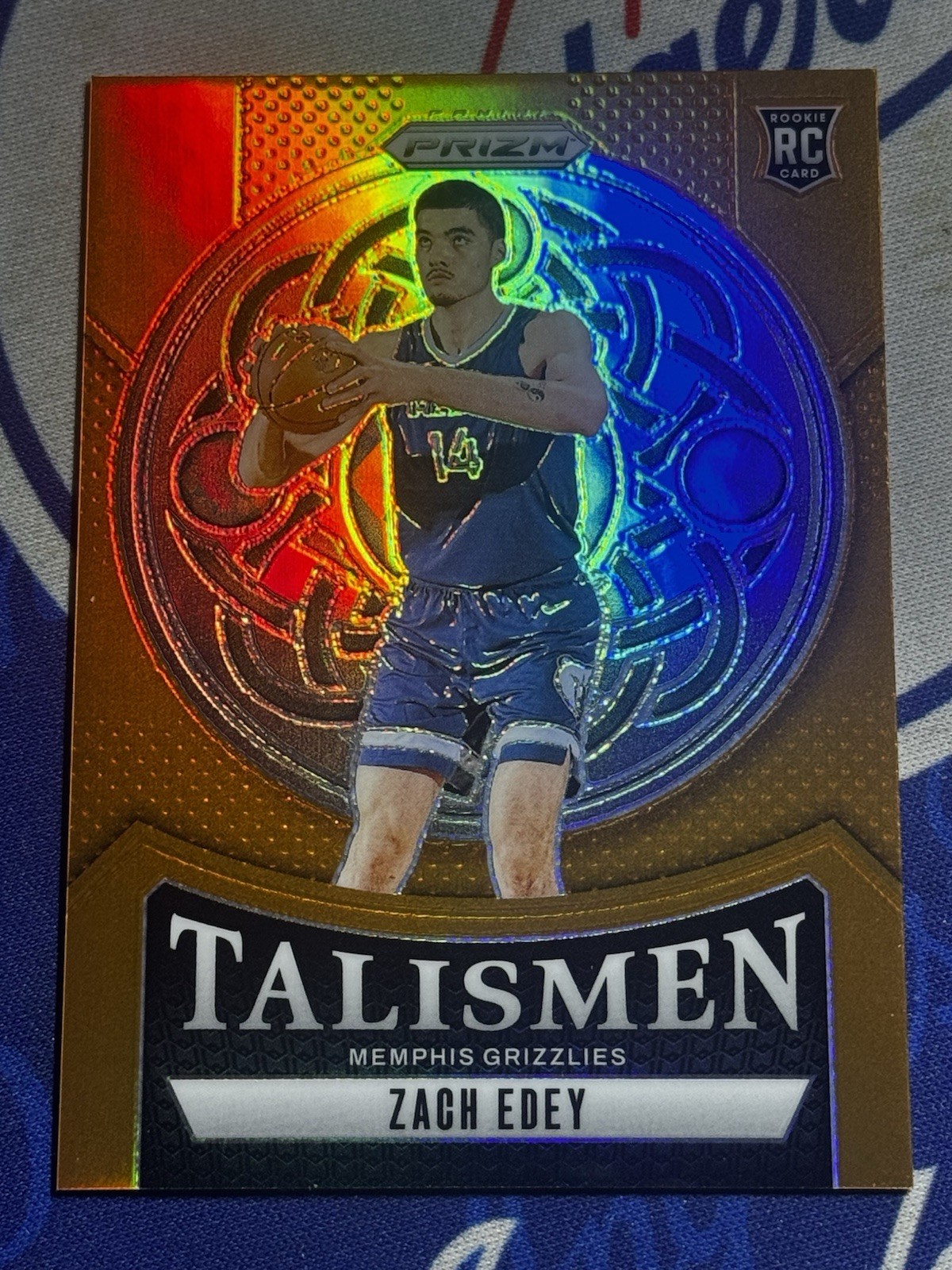 Zach Edey 2024-25 Panini Prizm Rookie Talismen Orange #21 /49 Grizzlies