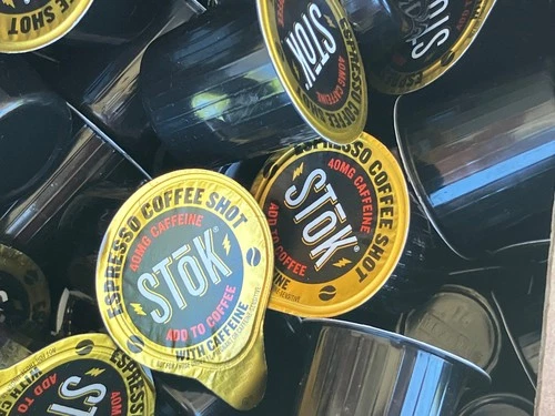100/ 264 SToK Caffeinated Unsweetened Black Coffee Shots.