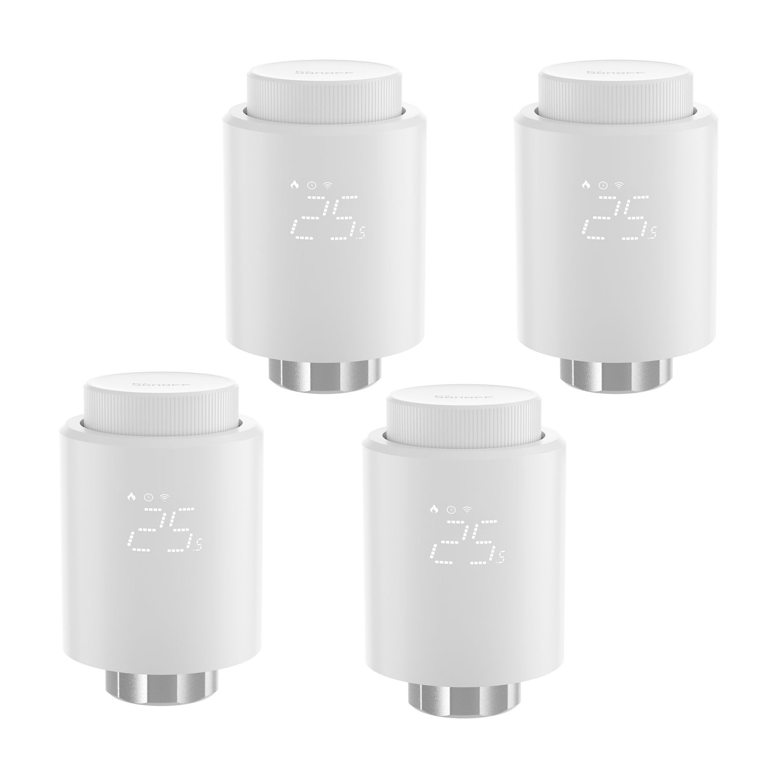 SONOFF Zigbee Thermostatic Radiator Valve,Add-On Smart 4 pack, White
