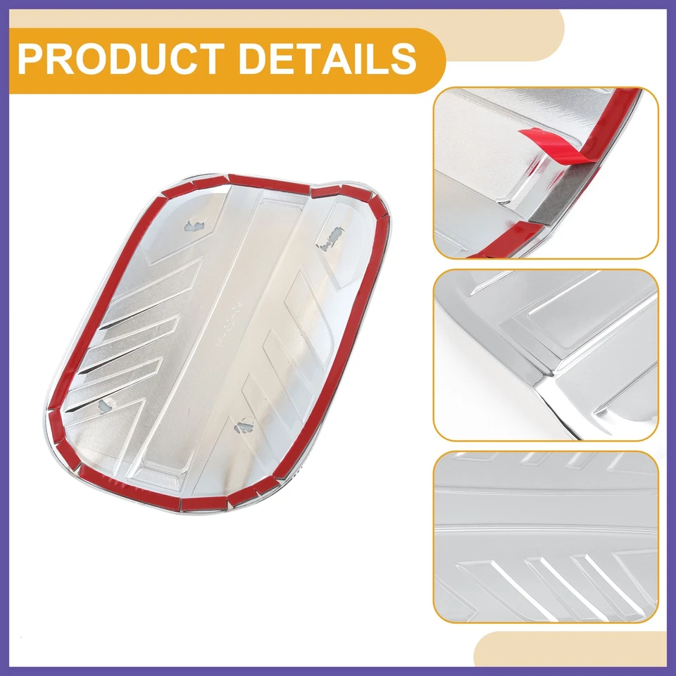 Tapas de puerta del tanque de combustible para Hyundai Santa Fe 19-25 solapa del tanque de gasolina cromo tono plateado Foto 3 de 4