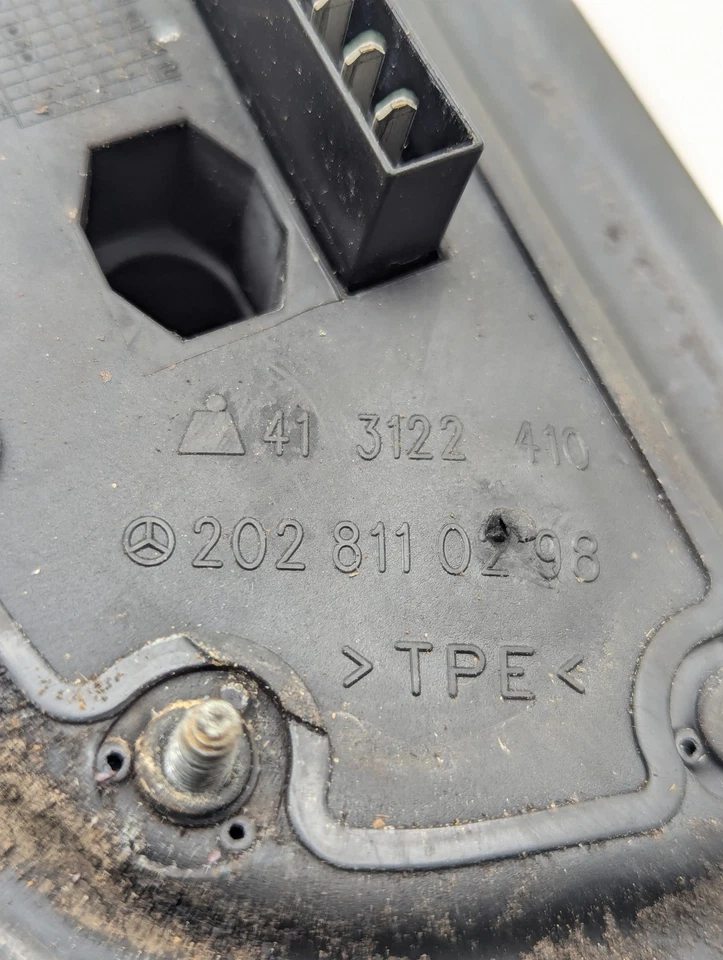 1994-2000 Mercedes W202 C230 Passenger Side View Mirror Red OEM - Image 3 of 4