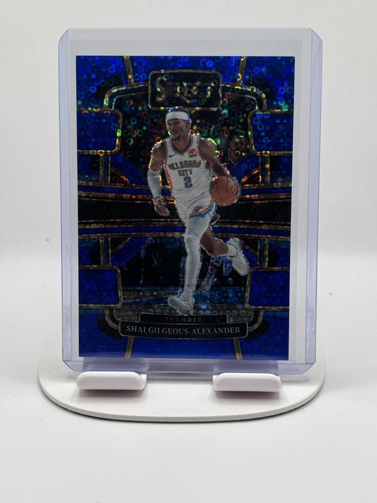 2023-24 Panini Select Concourse Shai Gilgeous-Alexander #57 Blue Disco Prizm /25