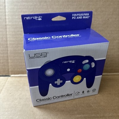 Retrolink USB Nintendo GameCube Controller Purple For PC - Windows & Mac