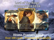 MTG Commander-LOTR-Inspired-100 Full Art Cards + Bonus-With Box
