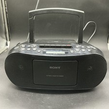Sony CFD-S50 CD Radio Cassette Player Tested Working Cord Included Mega Base