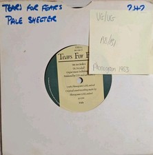 Tears For Fears Pale Shelter Vinyl Record 7" VG/VG IDEA 5 1983