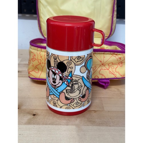 Vintage Aladdin Disney Mickey Mouse Treasure Isle Pirate Lunch Box with Bottle - Picture 6 of 11