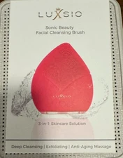 New! Luxsio Sonic Facial Cleansing Brush Massager 3-in-1 Anti-Aging Massage Skin