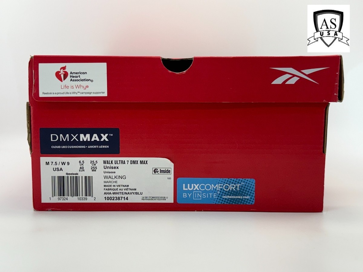 s. Reebok Walk Ultra 7 DMX MAX Men's Size 7.5 Walking Casual Sneakers