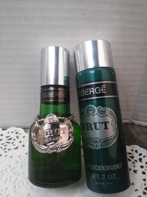 VTG. Faberge BRUT For Men 1.5 Fl Oz Lotion Splash & DEODORANT SPRAY 2.OZ (READ)