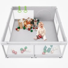 Baby Playpen, 47x47 in Small Play Pen,Toddler Playpen for Apartment,Play Yard...