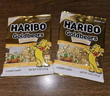 2x Haribo Gold Bears Pineapple Limited Edition 4oz Bags Gummi Candy Gummy