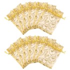  ROSENICE 100pcs Eyelash Organza Drawstring Pouches Jewelry Party Gift Bags