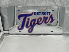 Detroit Tigers MLB Silver Acrylic Lasercut License Plate Wincraft
